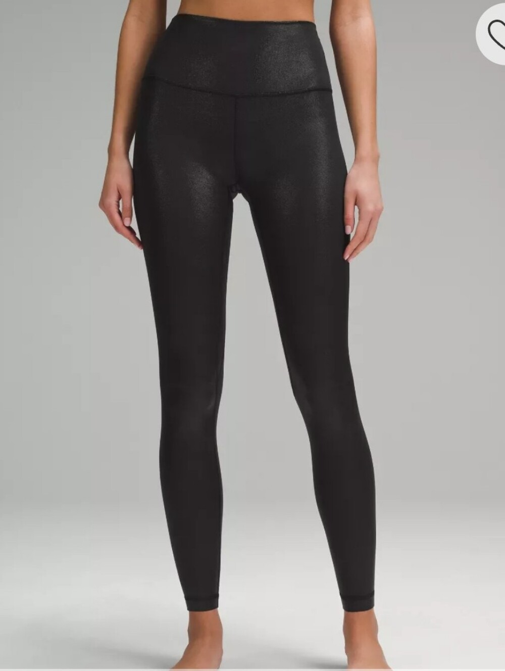 Lululemon Shiny Wunder Train Foil Black High Rise Ankle Yoga Leggings, Sz 4